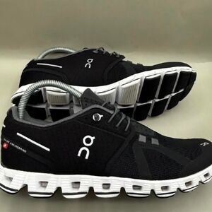 On Running Womens Black and White Athletic Shoes